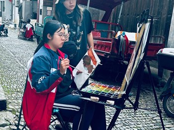 【艺术设计学院】描绘秋色，感悟自然 —— 我院23美术高考班嵊州写生纪实